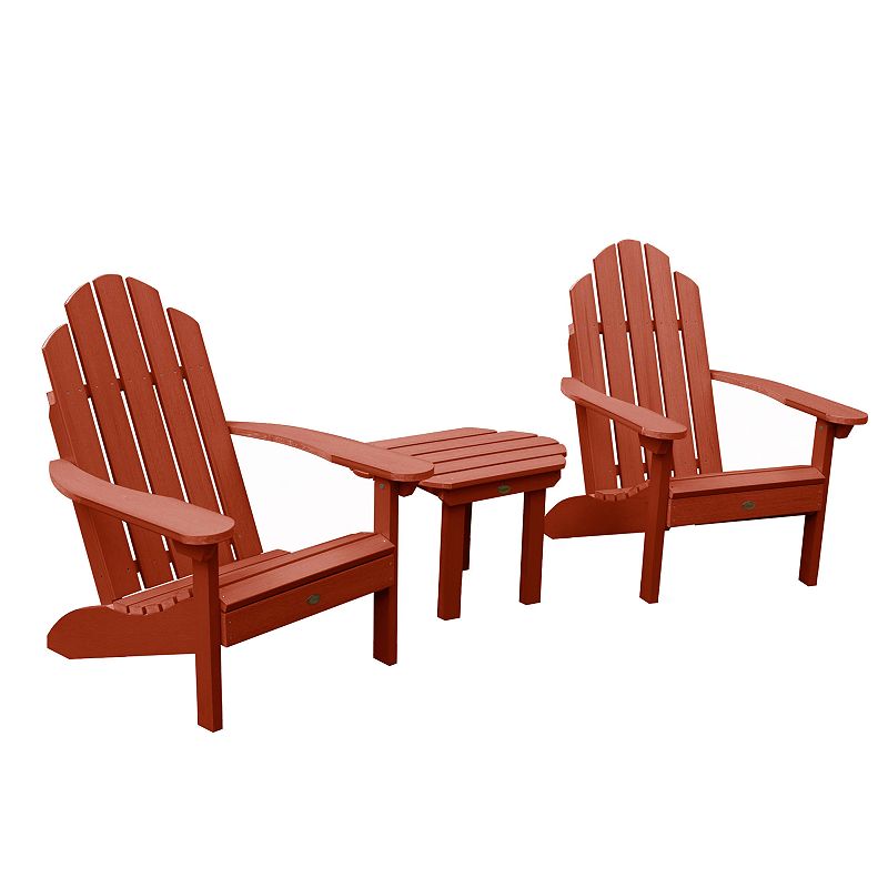 Highwood Westport Adirondack Chairs with Side Table, Red