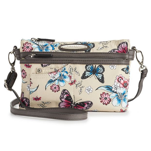 ROSETTI HANDBAG/KOHLS CROSSBODY FABRIC FLOWERW/SEQUINES MULTICOLOR