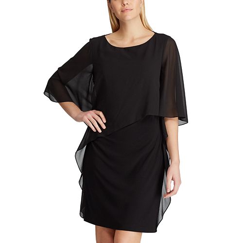 Women's Chaps Chiffon-Overlay Shift Dress