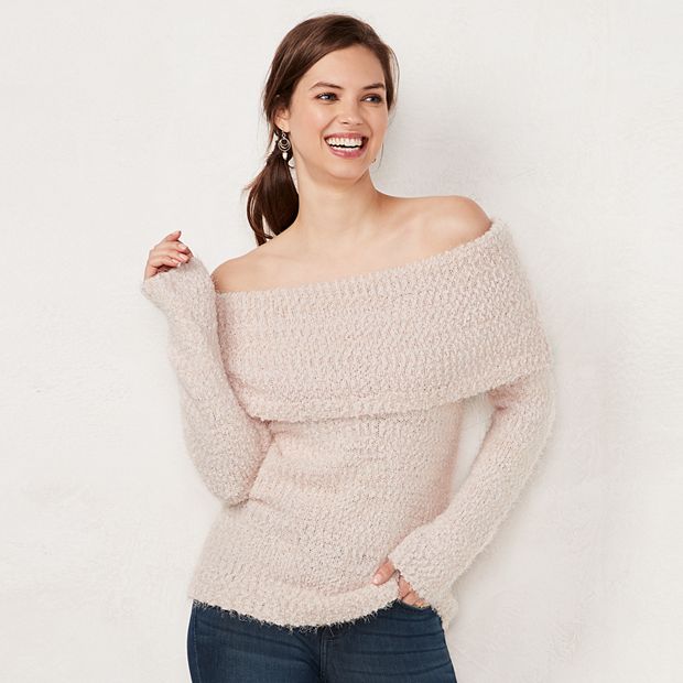 Lauren conrad off on sale the shoulder sweater