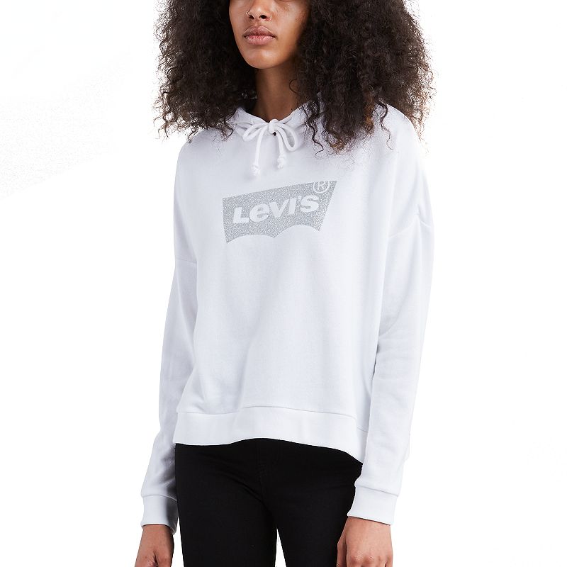UPC 887035000041 product image for Women's Levi's® Graphic Track Hoodie, Size: Medium, White | upcitemdb.com