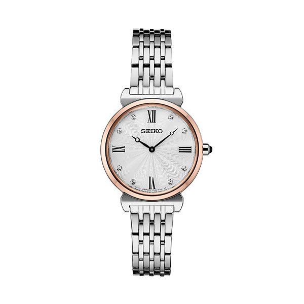 Seiko Women's Crystal Accent Two Tone Stainless Steel Watch - SFQ798
