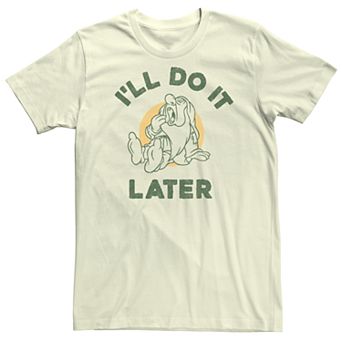 Disney's Snow White Men's Seven Dwarfs Do It Later Tee