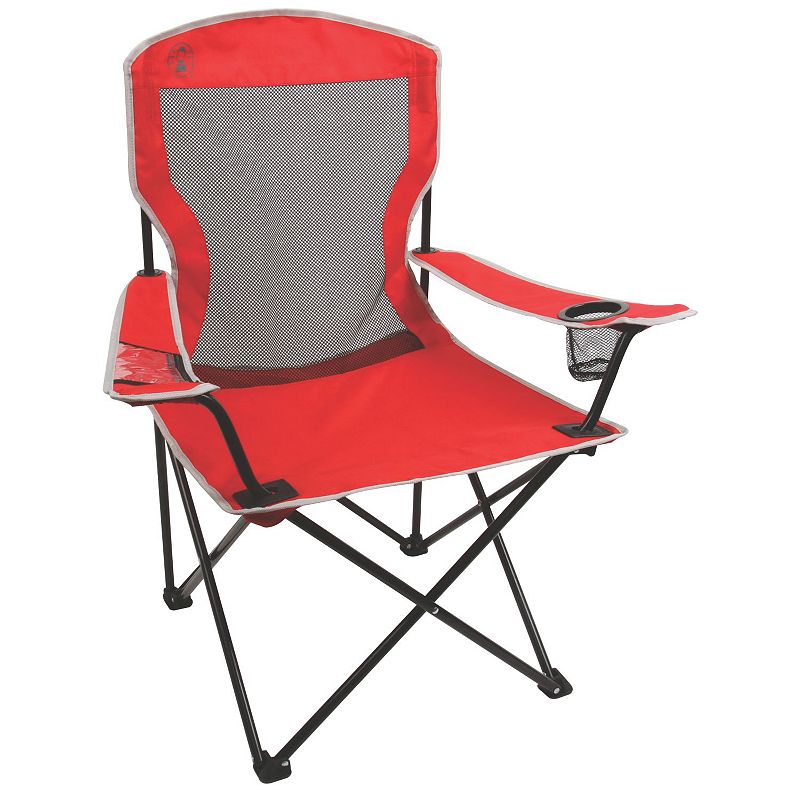 Coleman Mesh Quad Chair, Red