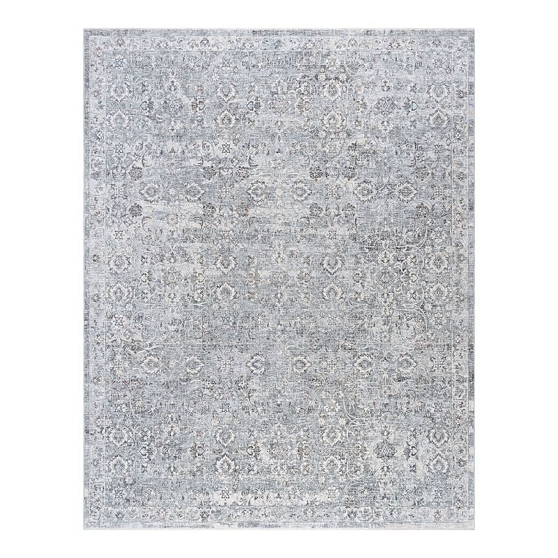 KHL Rugs Croce Floral Rug, Grey, 8X10 Ft