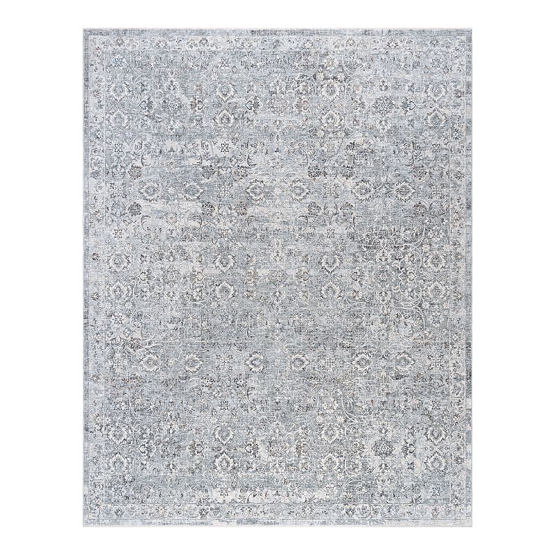 KHL Rugs Croce Floral Rug, Grey, 8X10 Ft