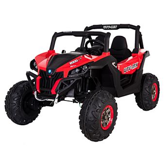 Blazin' Wheels Red Wild Cross UTV 12V Two-Seater Ride-On