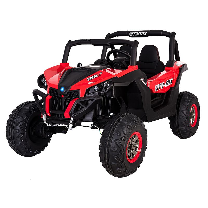 Blazin' Wheels Red Wild Cross UTV 12V Two-Seater Ride-On, Multi