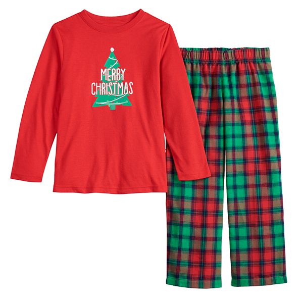 Boys 4-20 Jammies For Your Families® Red Plaid Merry Christmas Family ...