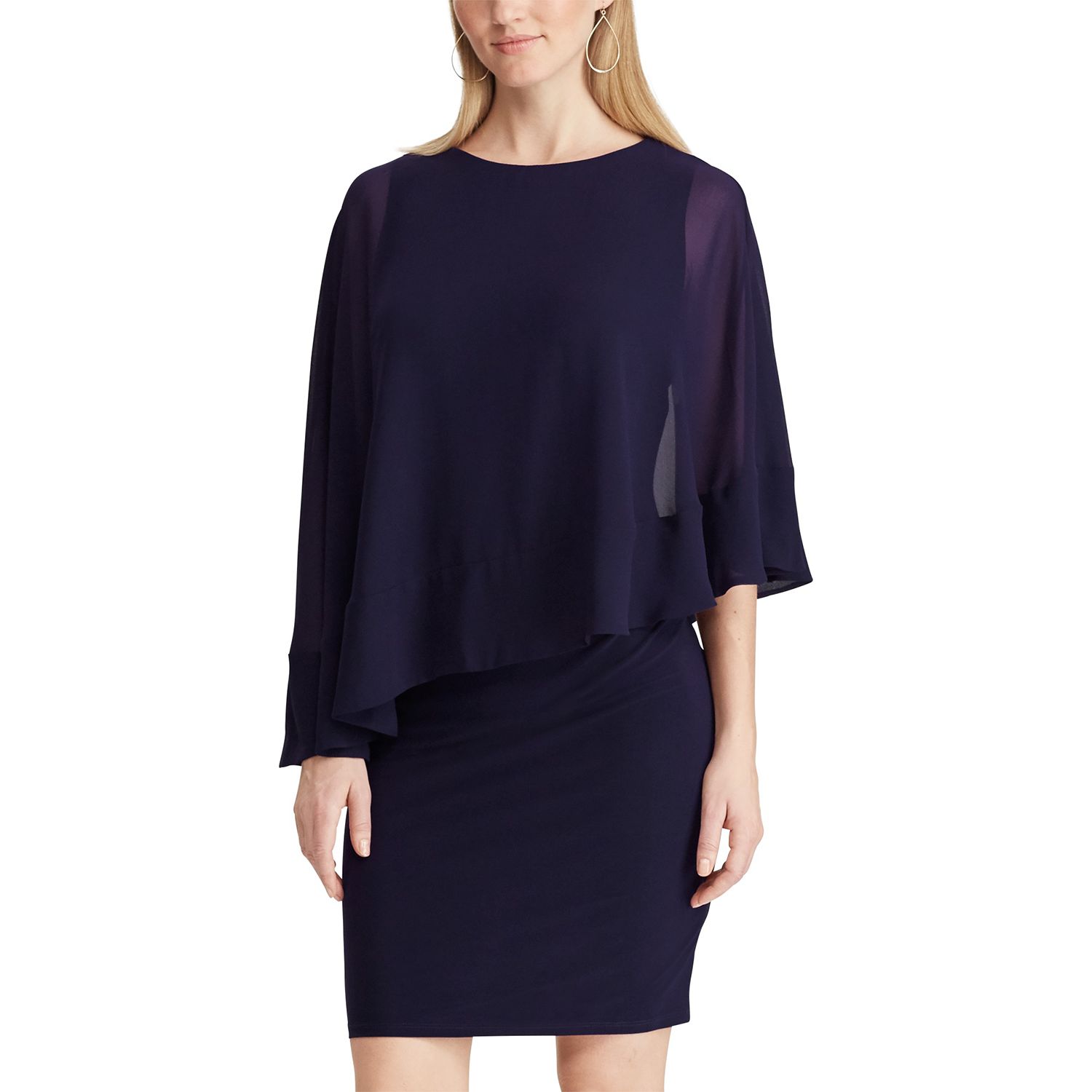 chaps navy blue dress