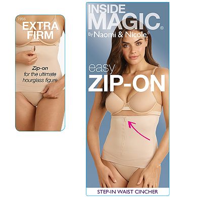 Naomi & Nicole® Extra-Firm Control Shapewear Women's Inside® Magic Zip-on Waist Cincher 7956