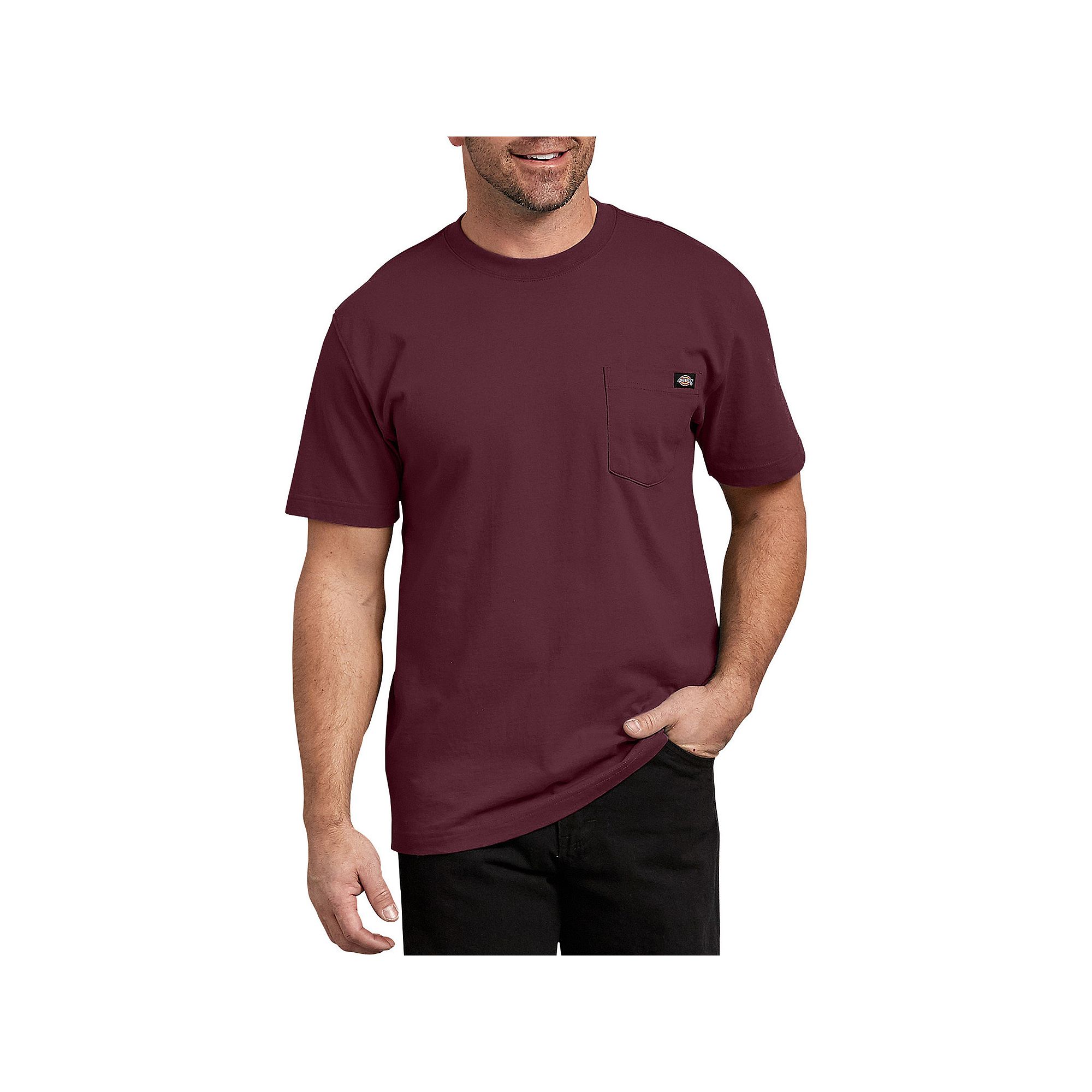 Mens Dickies Heavyweight Crewneck Tee, Size: XXL, Red