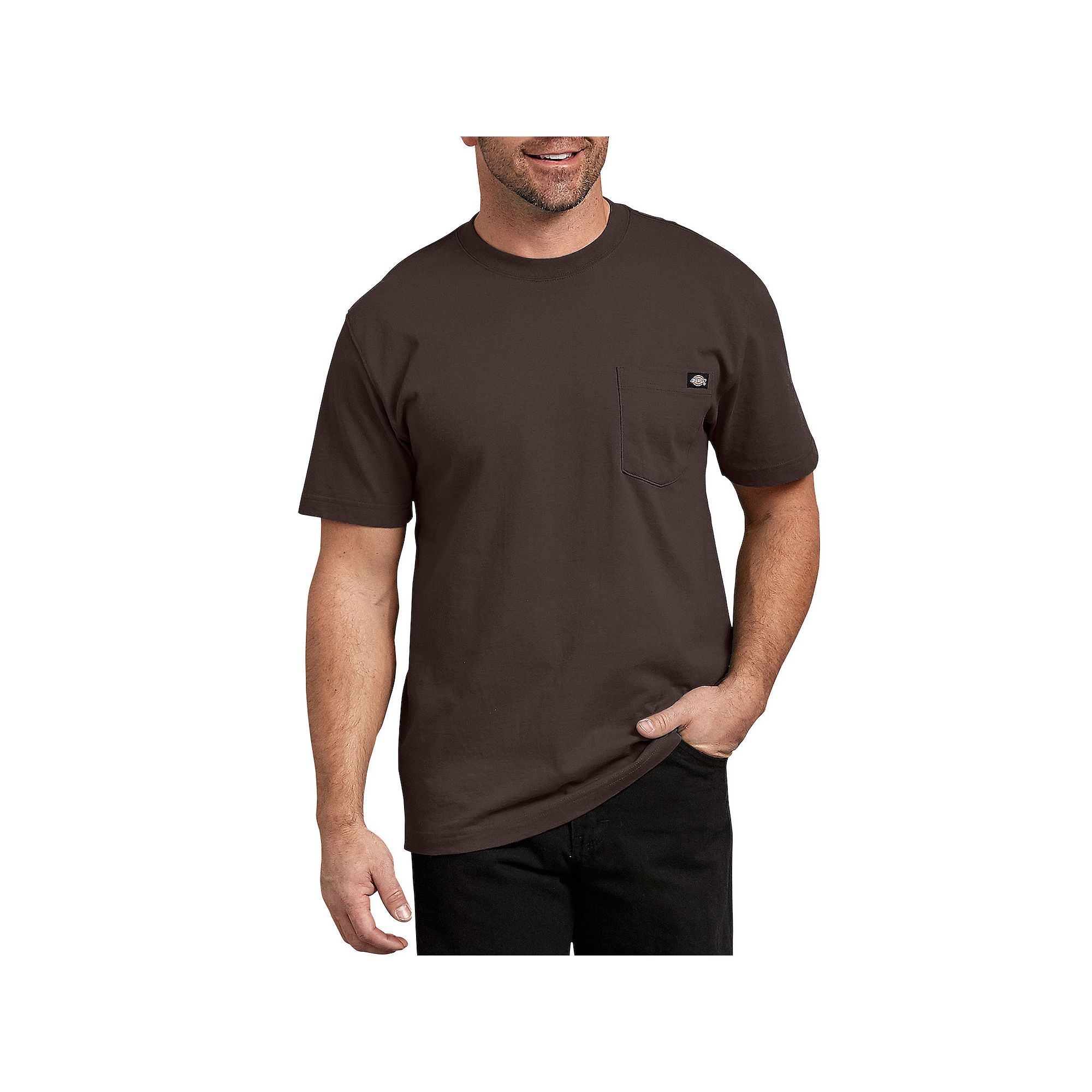 Mens Dickies Heavyweight Crewneck Tee, Size: XXL, Brown Brown