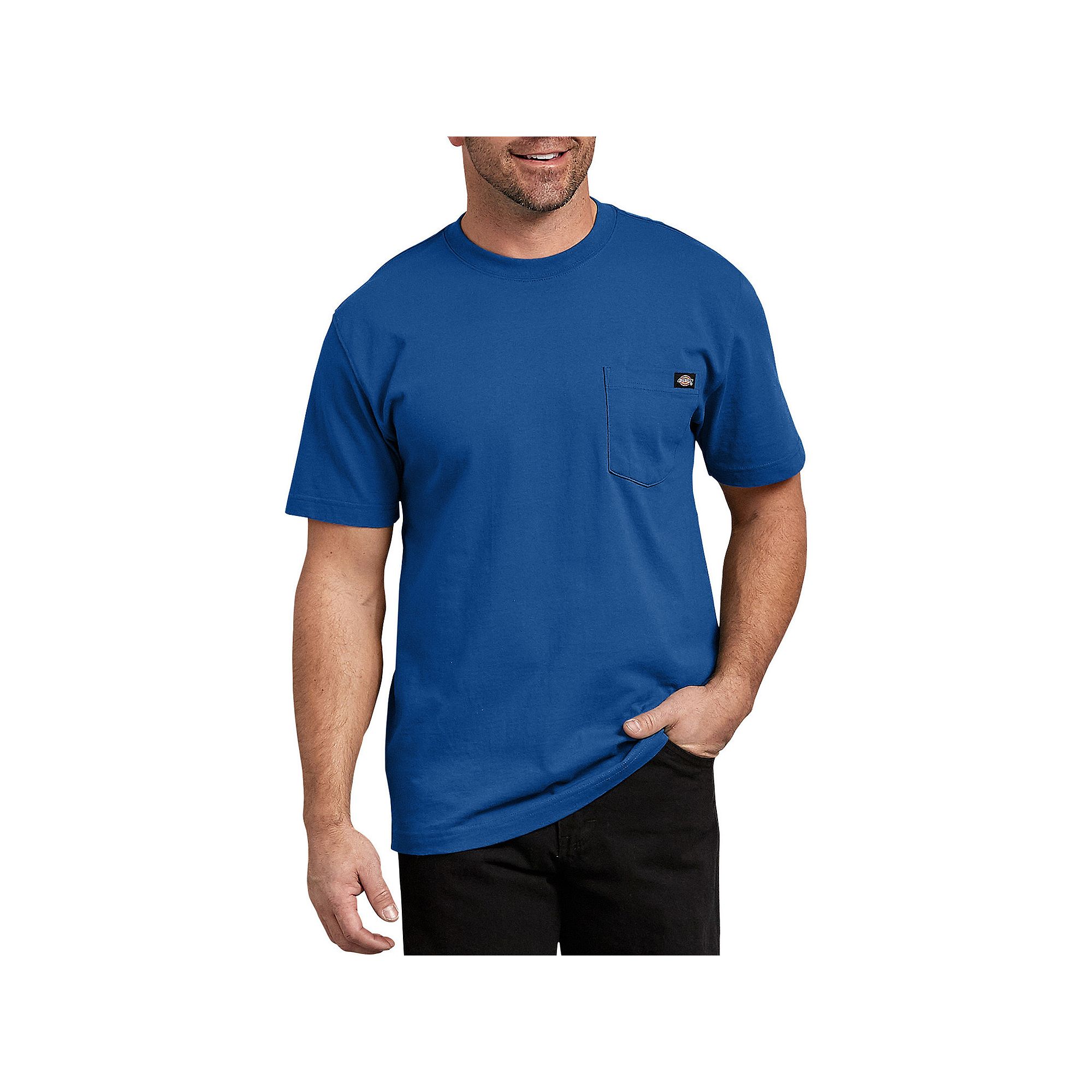 Mens Dickies Heavyweight Crewneck Tee, Size: XXL, Royal Blue