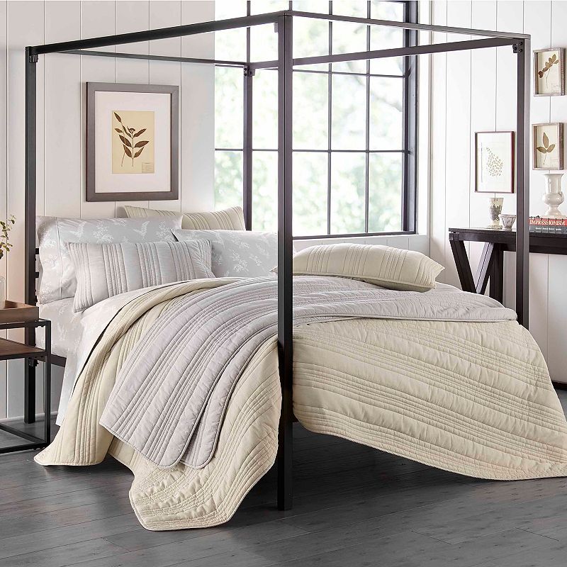 34108096 Stone Cottage Whitehills Quilt Set, Grey, Full/Que sku 34108096