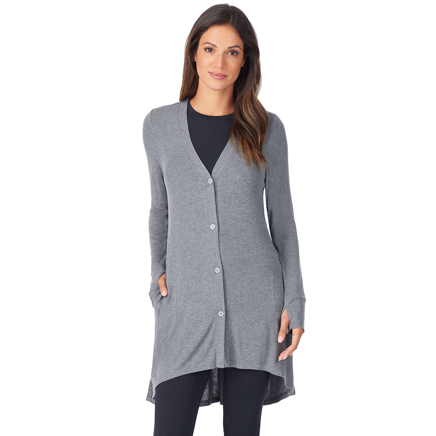 long sleeve ribbed cardigan