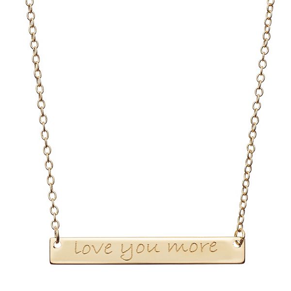 Sterling Silver Love You More Necklace