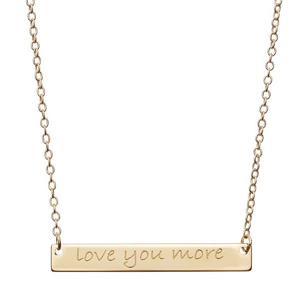 Sterling Silver Love You More Necklace