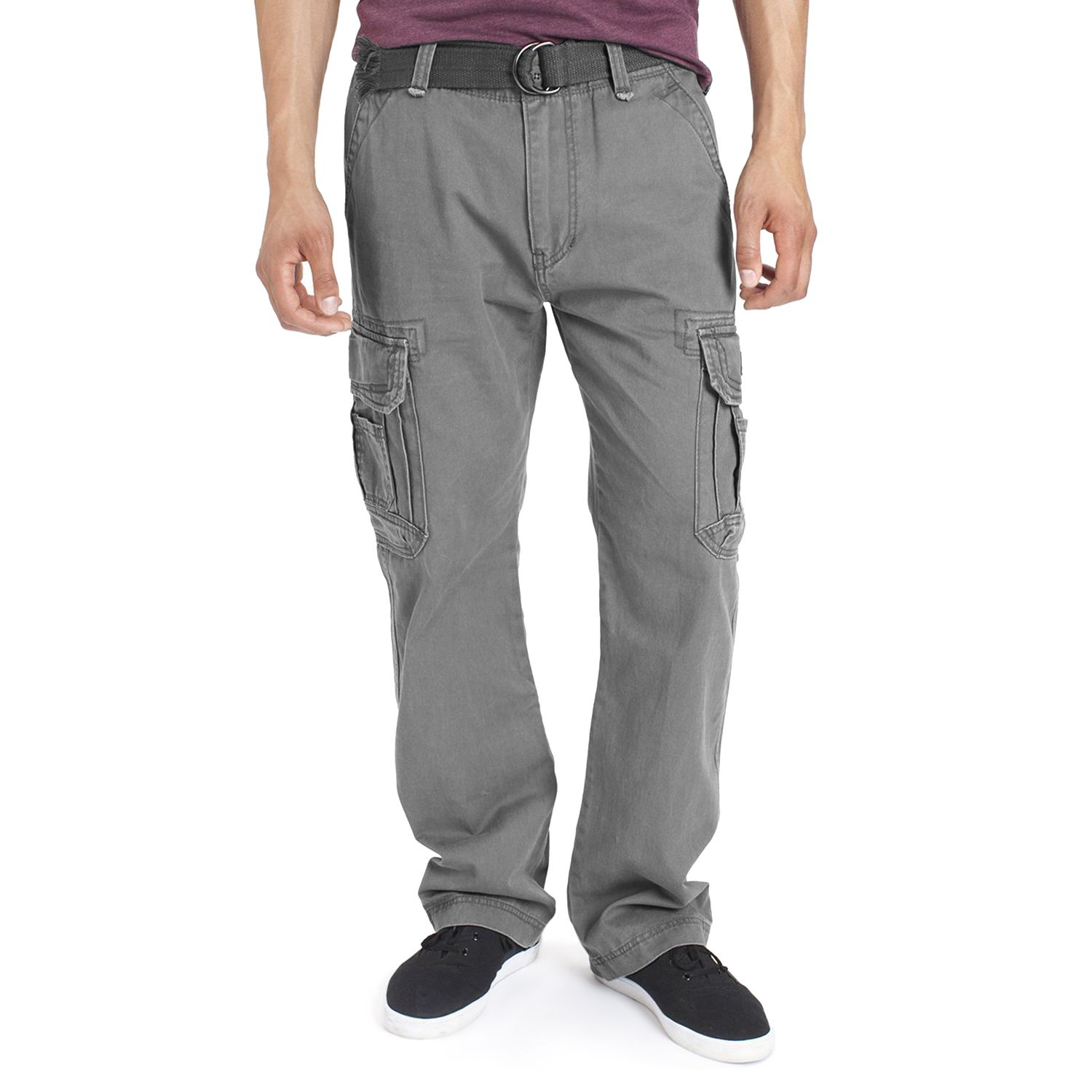 grey cargo trousers mens