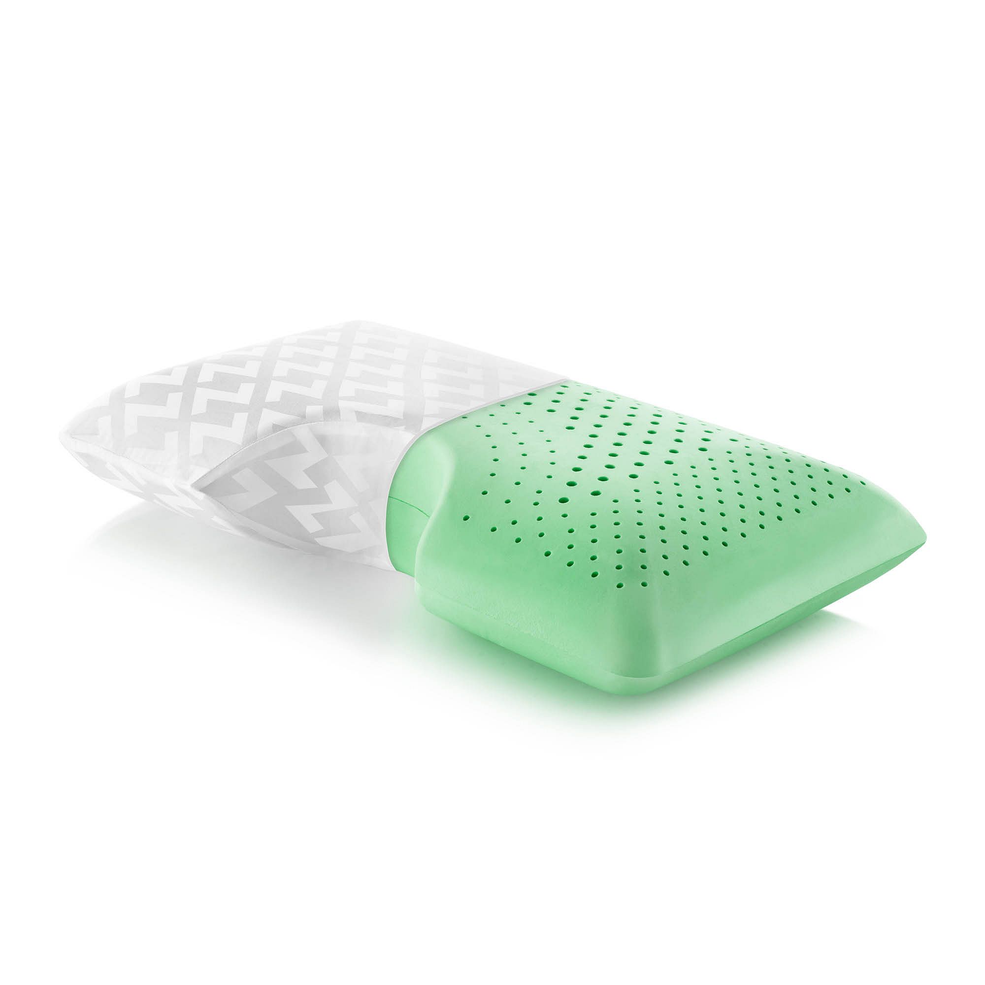 Zoned Dough® Peppermint Memory Foam Shoulder Pillow, Green