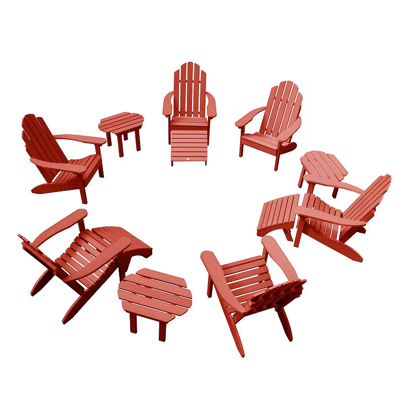 Highwood Westport Adirondack Chairs, Side Tables, and Ottomans, Red