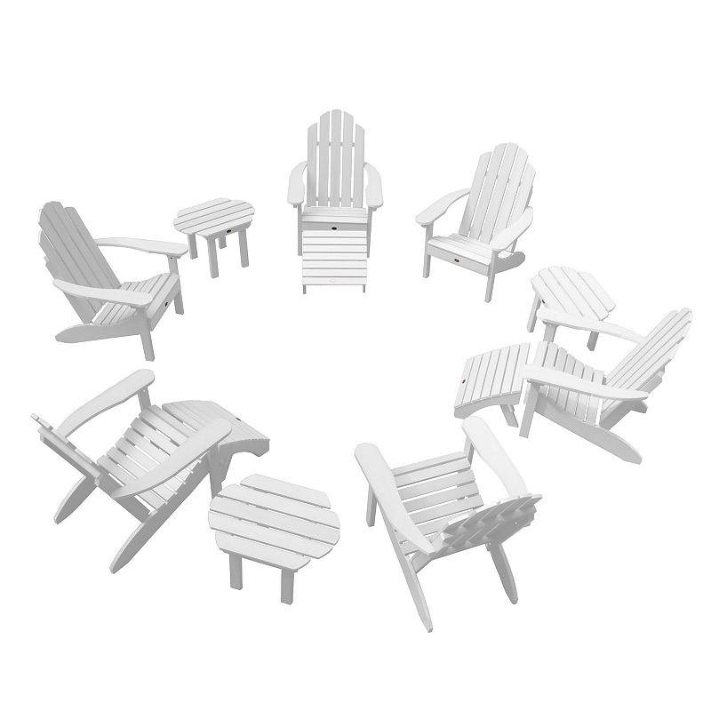 Highwood Westport Adirondack Chairs, Side Tables, and Ottomans, White
