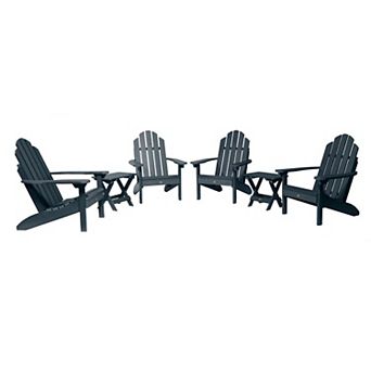 Highwood USA Westport Adirondack Chairs with Folding Side Tables