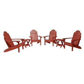 Highwood USA Westport Adirondack Chairs with Folding Side Tables