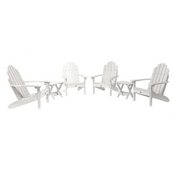 Highwood USA Westport Adirondack Chairs with Folding Side Tables