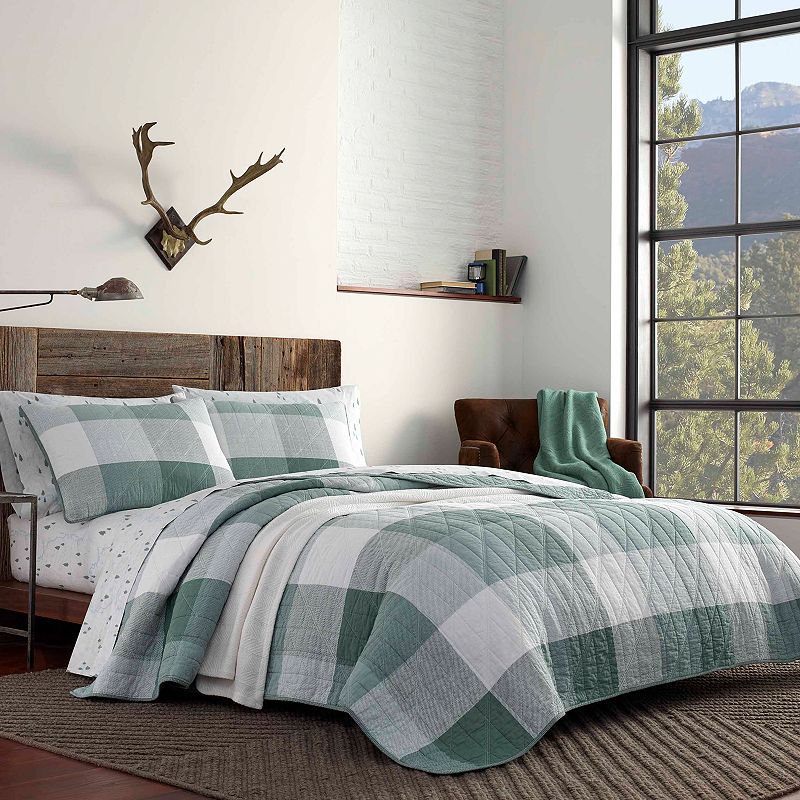 Eddie Bauer Boulder Plaid Quilt Set, Multicolor, Twin