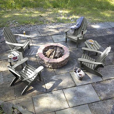 Highwood USA Westport Adirondack Chairs with Side Tables