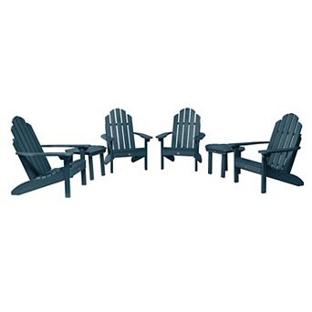 Highwood USA Westport Adirondack Chairs with Side Tables