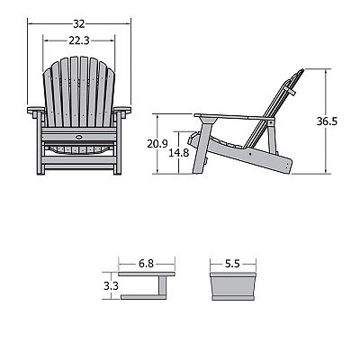 Highwood USA King Hamilton Folding & Reclining Adirondack Chair