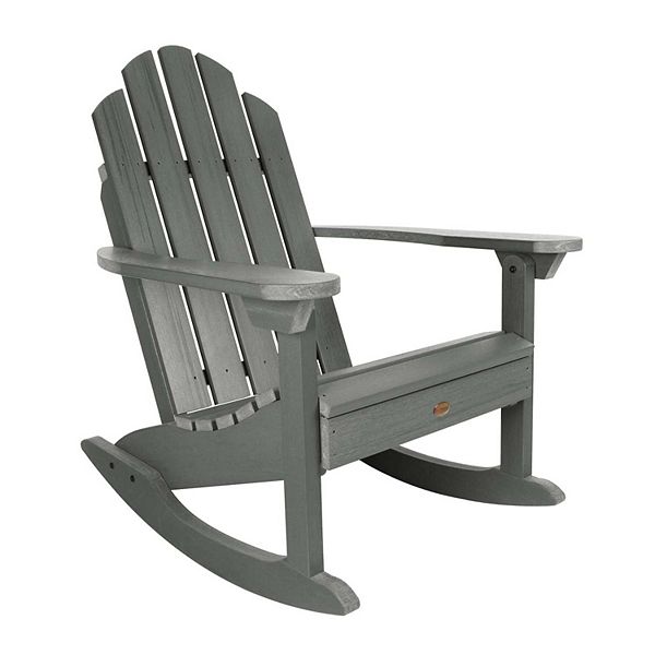 Classic Westport Adirondack Rocking Chair Coastal Teak Gray- Highwood: Weather-Resistant, 500lb Capacity