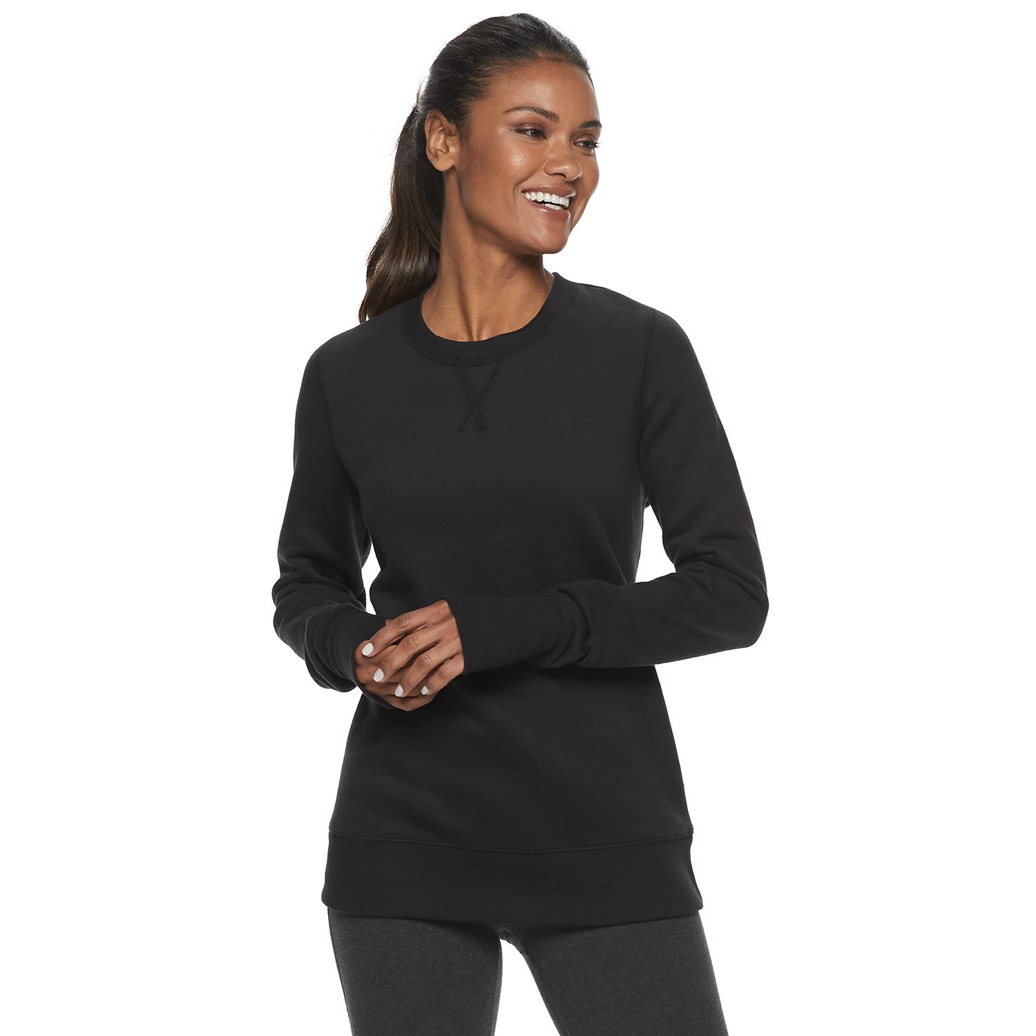 women's tek gear fleece crewneck sweatshirt