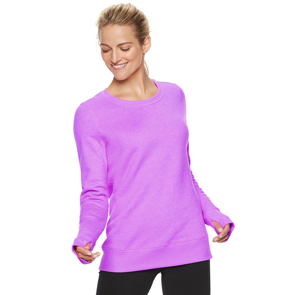 Pullover Femme Tek Gear – Polaire Légère Vert Clair – Taille M – Parfait Pour Le Sport Et Le Confort
