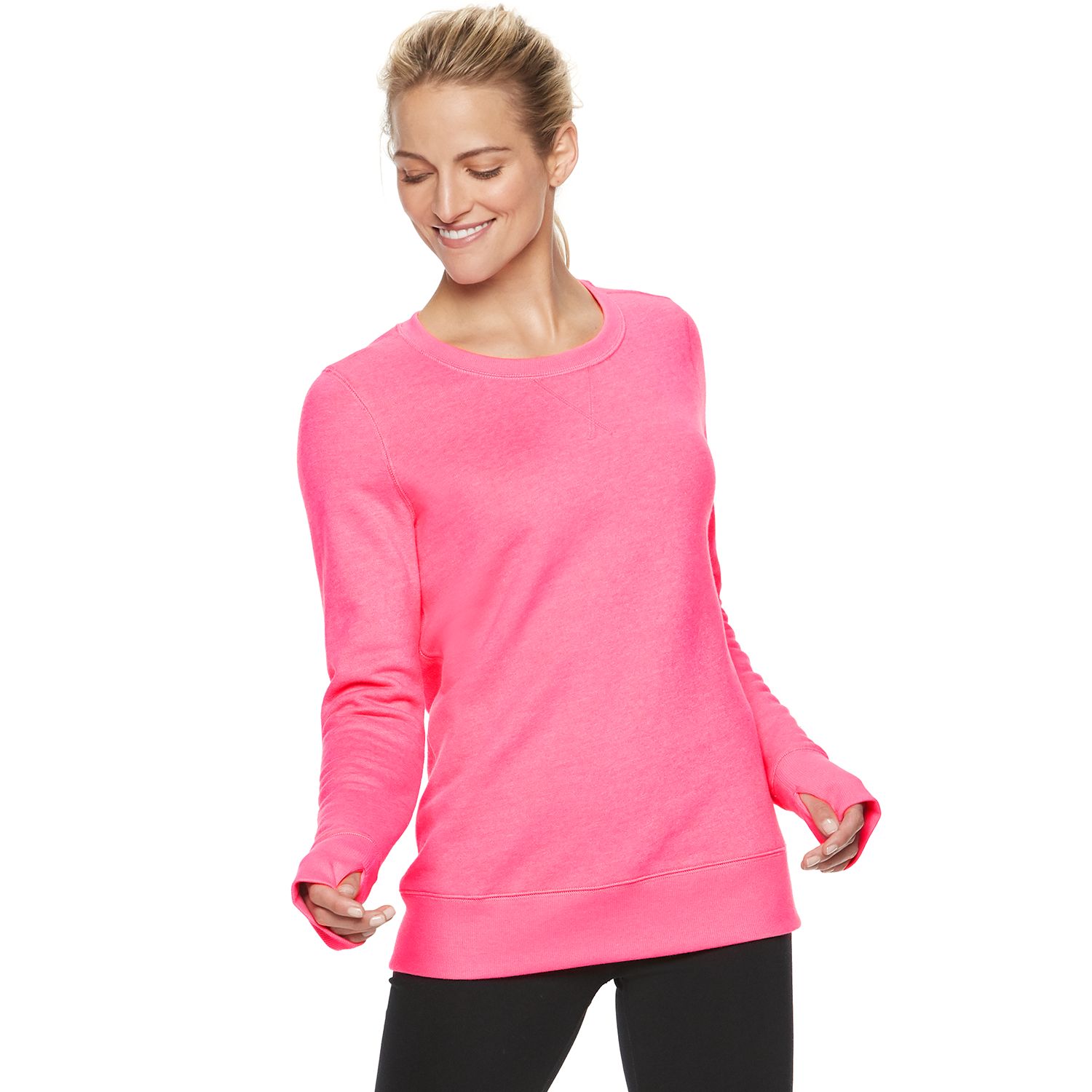 women's tek gear fleece crewneck sweatshirt