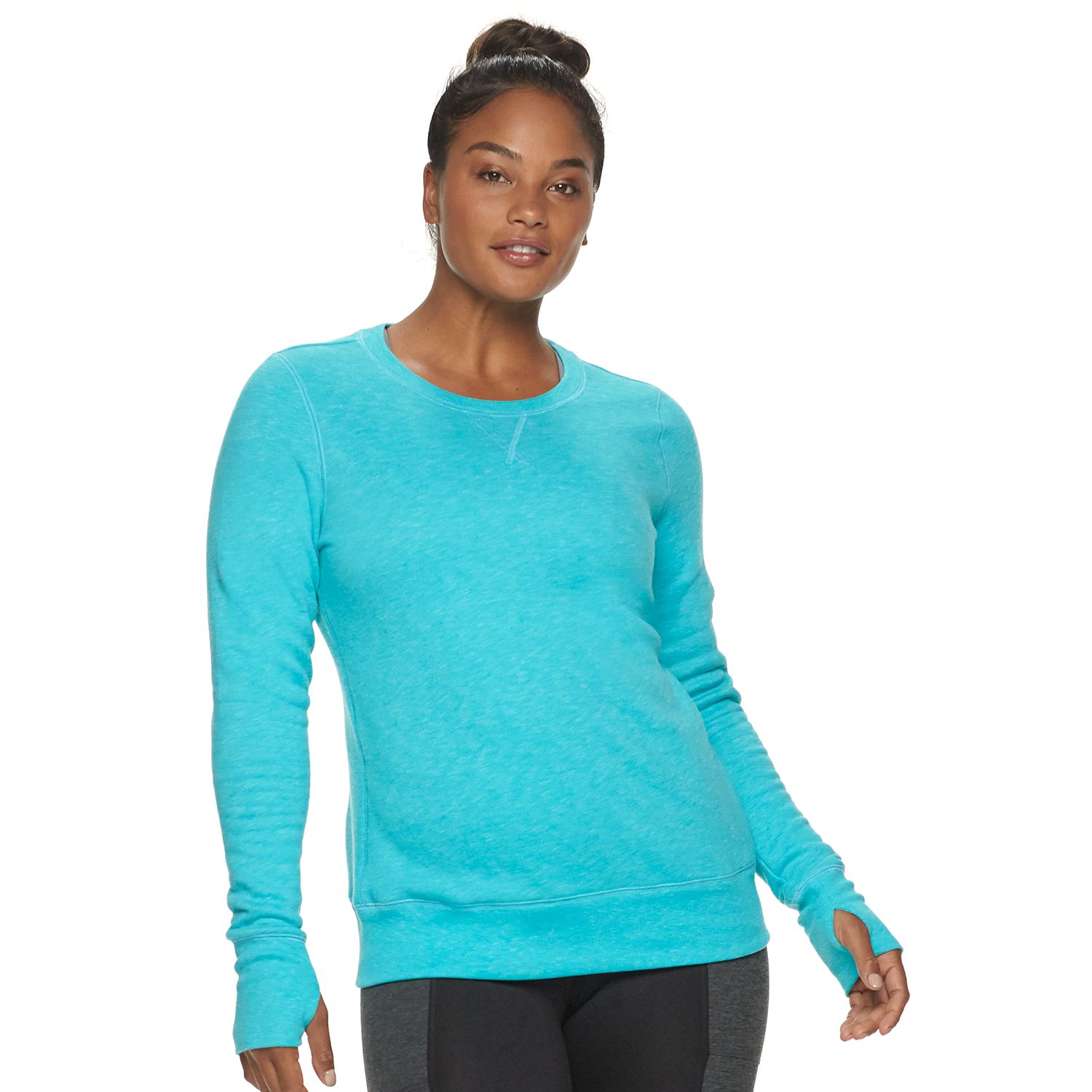 women's tek gear fleece crewneck sweatshirt