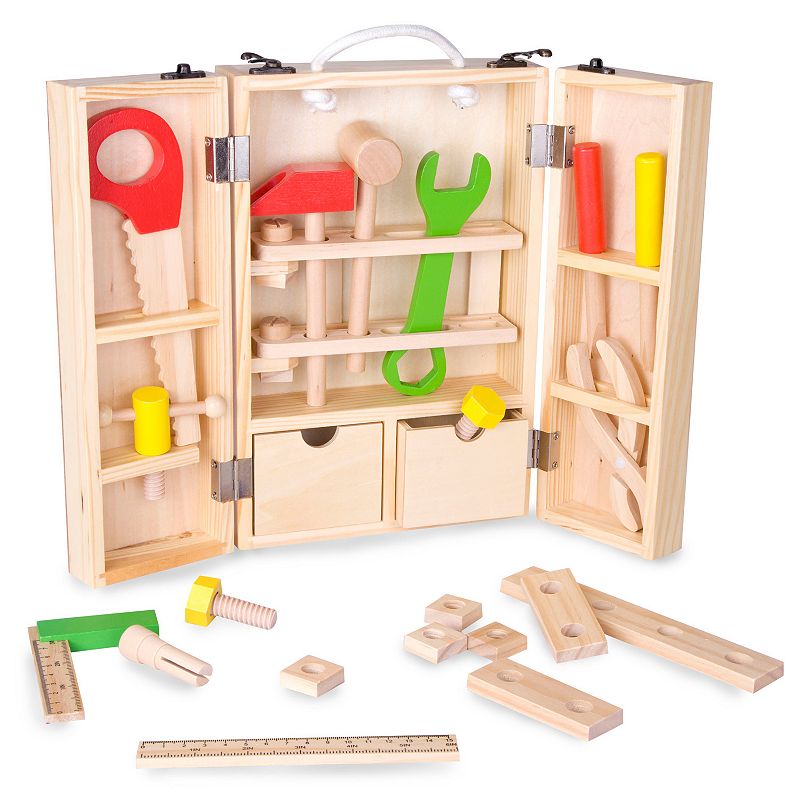 Classic World Wooden Toy Carpenters Set, Multicolor