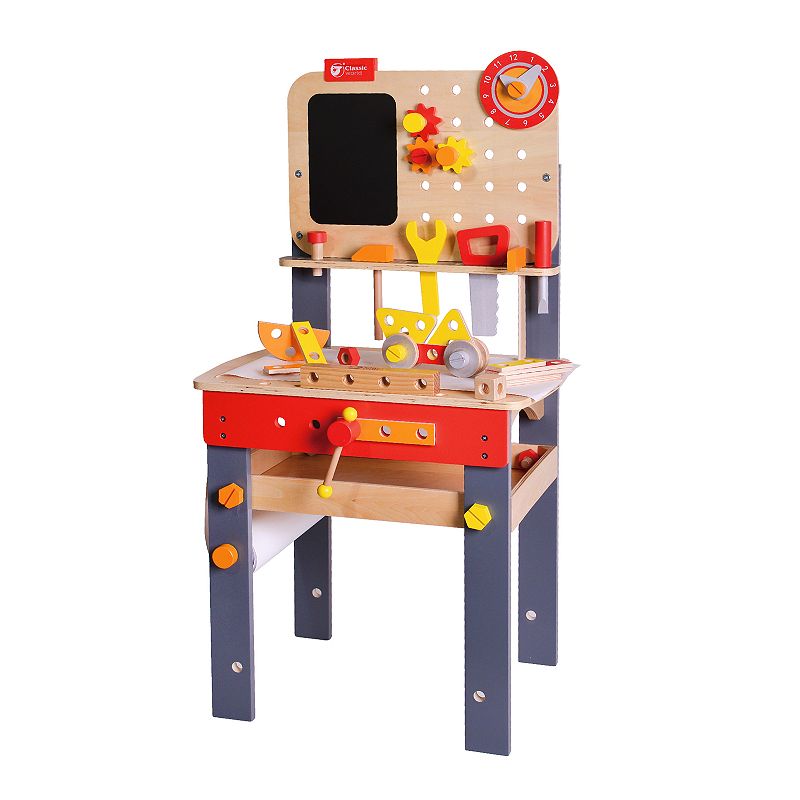 Classic World Carpenter Workbench with Tools, Multicolor