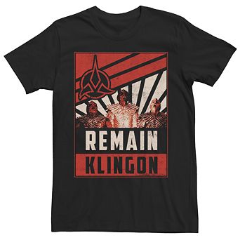 Men's Star Trek Discovery Remain Klingon Black Graphic Tee