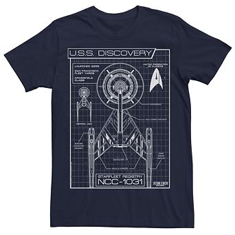 Men's Star Trek Discovery Schematics Graphic Tee
