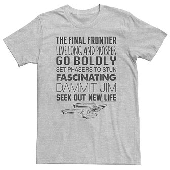 Men's Star Trek Quotes Graphic Tee