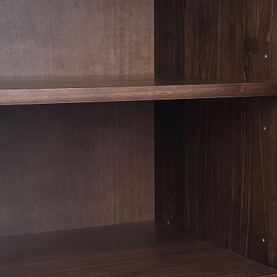 Simpli Home Hollander Solid Wood Sideboard Buffet - Warm Walnut Brown