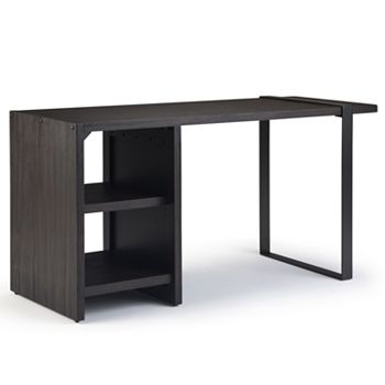 Simpli Home Montgomery Solid Acacia Wood Desk With Storage