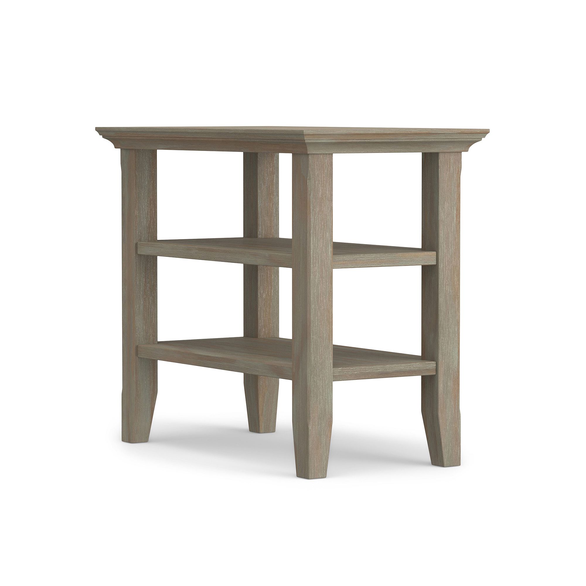 Simpli Home Acadian Narrow End Table, Distressed Gray