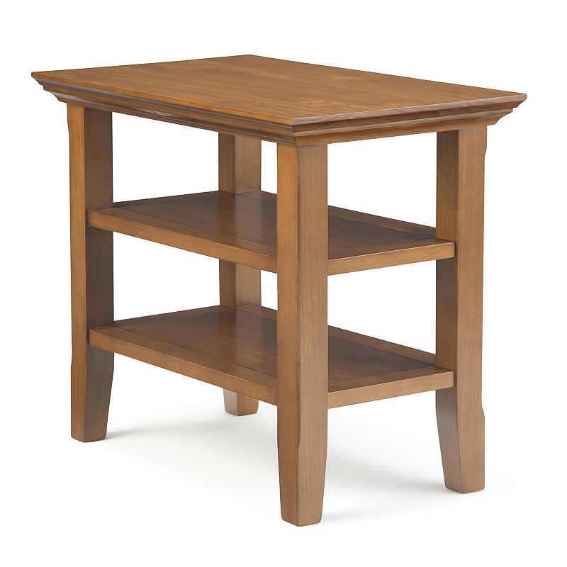 Simpli Home Acadian Narrow Side Table, Brown