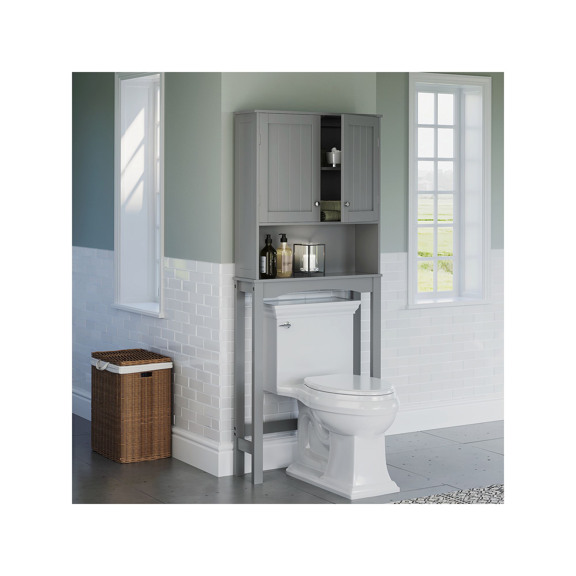 RiverRidge Home Ashland Spacesaver, Gray