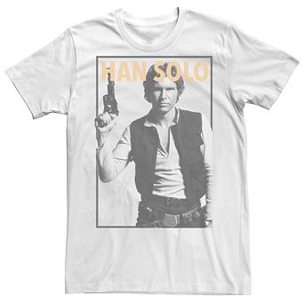Men's Star Wars A New Hope Faded Han Solo Portrait Tee
