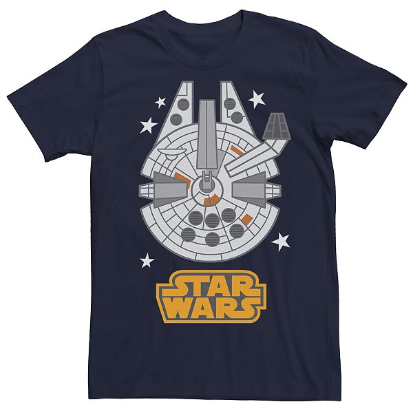 Men's Star Wars Cartoon Style Millennium Falcon Tee